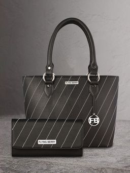 FLYING BERRY - Womens Black Hand Bag Combo Pack of 2